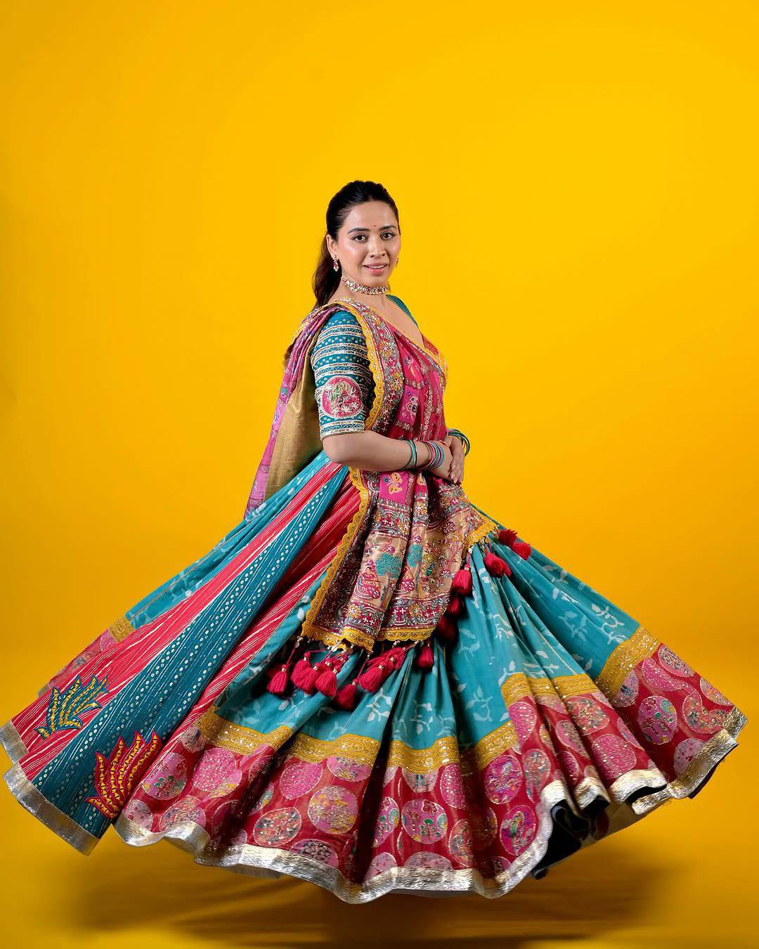 Heavy Muslin Cotton Lehenga Choli
